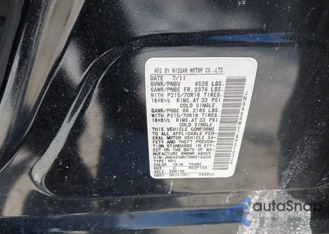 2011 Nissan Rogue S z USA, uszkodzony, nr VIN JN8AS5MV7BW310328